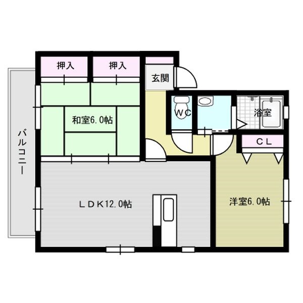 きんもくせい 202号室 間取り