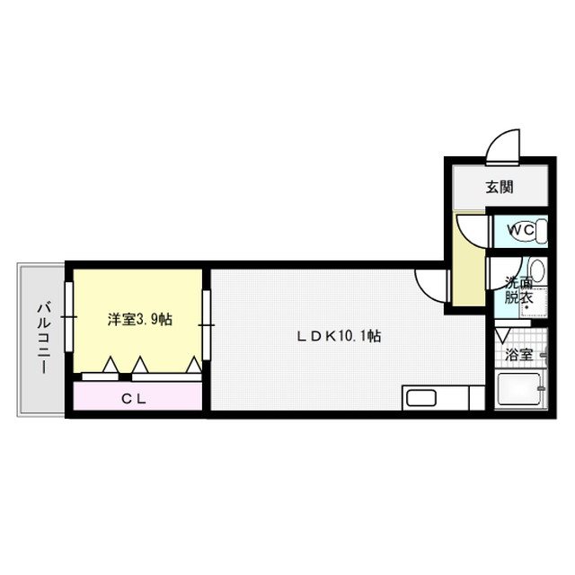 メゾンクレール博多南弐番館 103号室 間取り