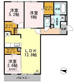D-room大濠  203号室 間取り