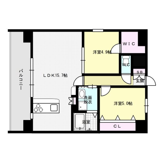 LIBTH博多駅南WEST 間取り