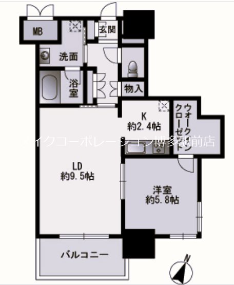 RJRプレシア博多楽水園 間取り