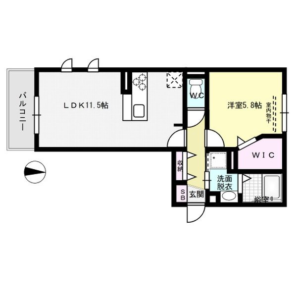エミナール野間 306号室 間取り