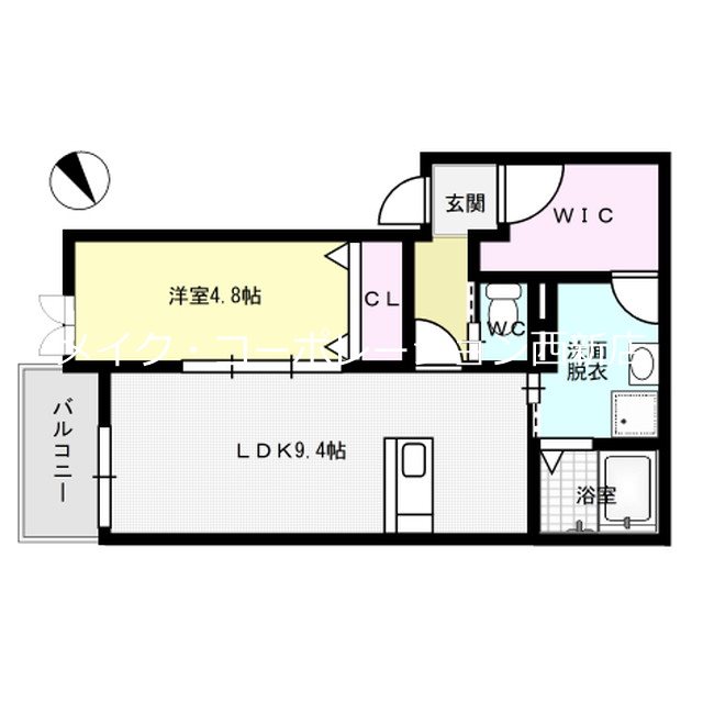 フローネル西新南【ネット無料】 間取り