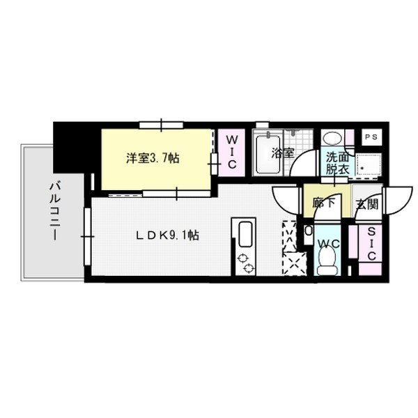 オープンレジデンシア天神今泉  間取り