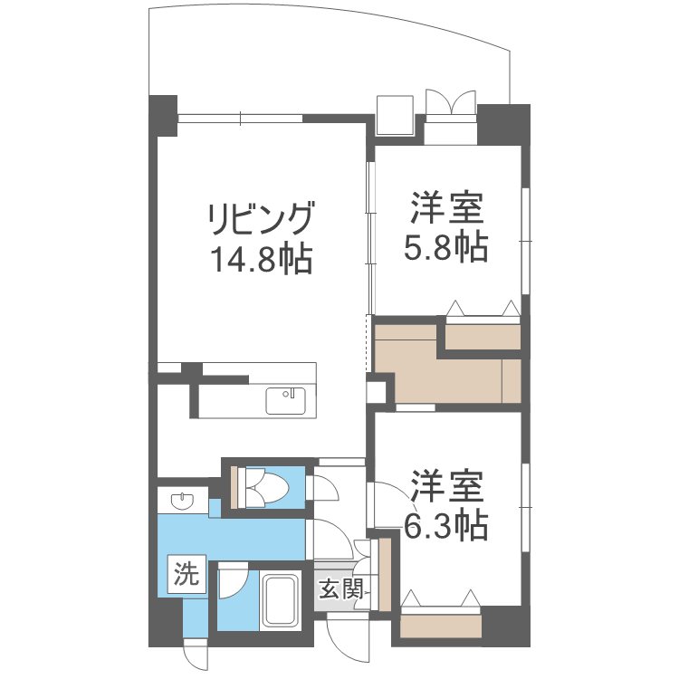 アントゥール薬院 間取り