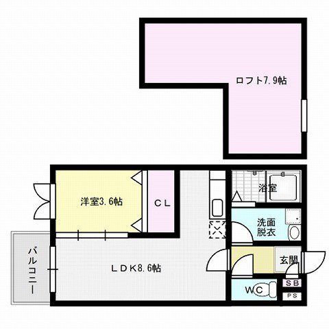 アンピオ次郎丸弐番館～ネット無料～ 間取り