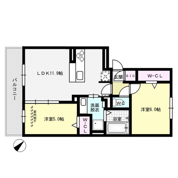 D-roomパークサイド吉塚  303号室 間取り
