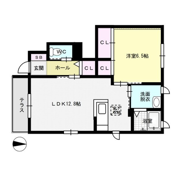 メゾン8　B棟 102号室 間取り