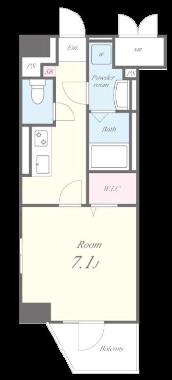 ドゥバーグ渡辺通 間取り