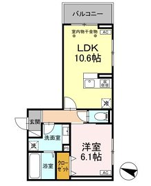 D-room野間大池 307号室 間取り