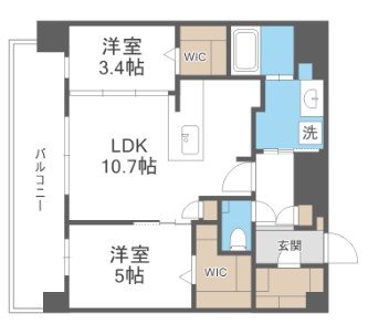 エンクレスト博多PARK SIDE 間取り