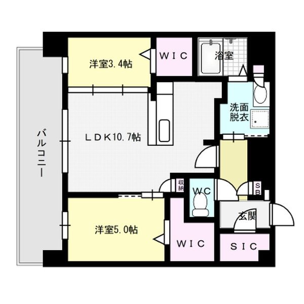 エンクレスト博多PARK SIDE 間取り