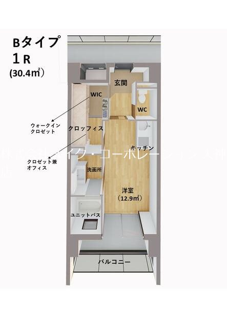 iN　SHAPE港 間取り