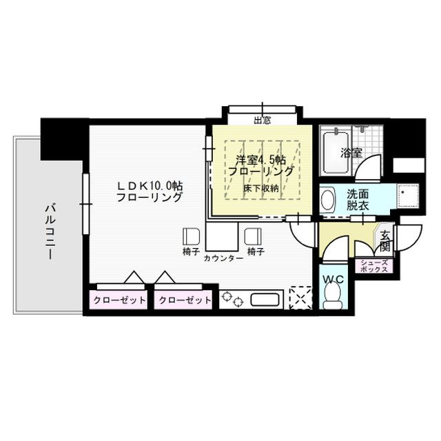 エステート・モア・天神マリーナ 間取り