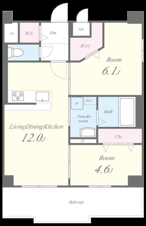 Pisces東比恵 間取り