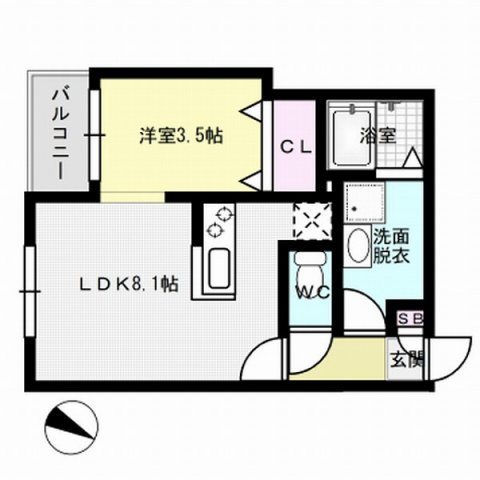 Branche西新 間取り