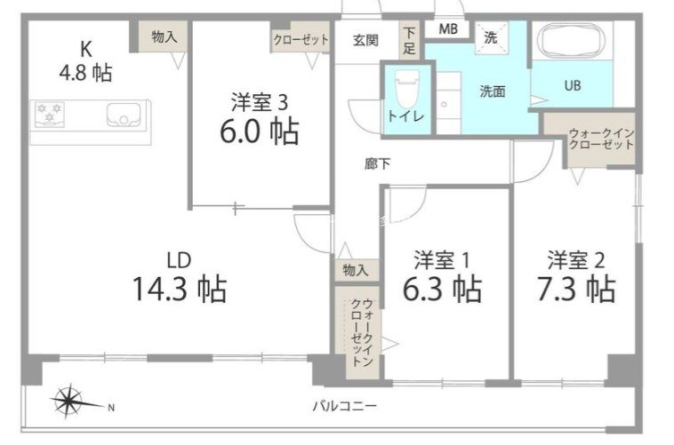 La Grande大濠 間取り