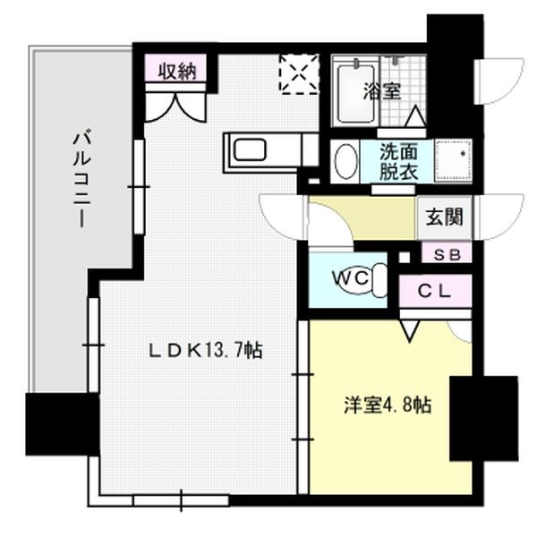 アクタス渡辺通パークシティ 間取り