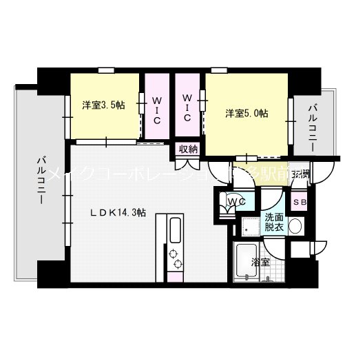 ネストピア博多グランドステージⅡ 間取り