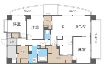 オークピア筑紫丘 間取り