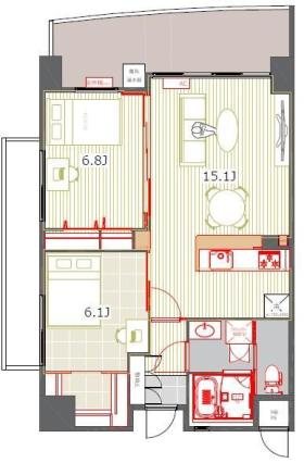 アントゥール薬院  間取り