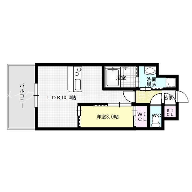 ソレイユルヴァン博多駅南 間取り