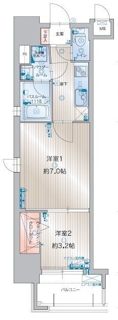 アクタス博多駅東Ⅱスクエア 間取り