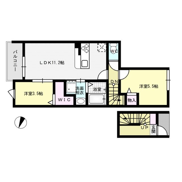 カンポドーロ 203号室 間取り