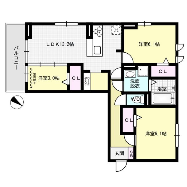メゾン・ド・K's 203号室 間取り