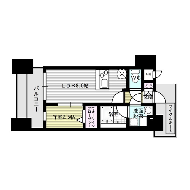 グランフォーレプライム六本松Ⅱ 間取り