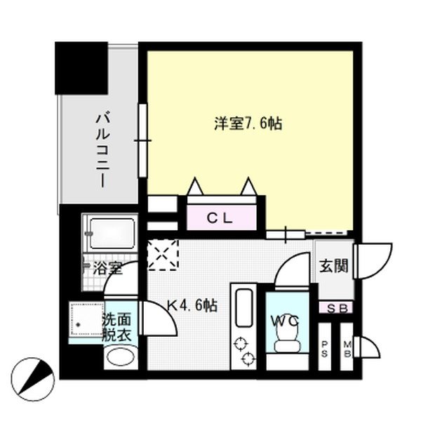 D-room gracious平尾 602号室 間取り