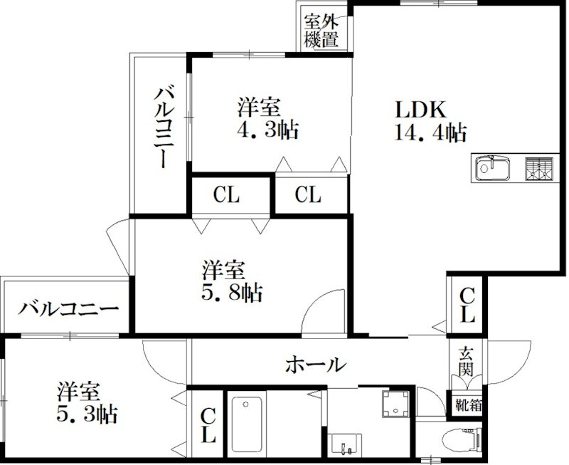 ロイズ大橋駅前 間取り