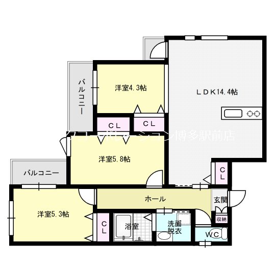 ロイズ大橋駅前 間取り