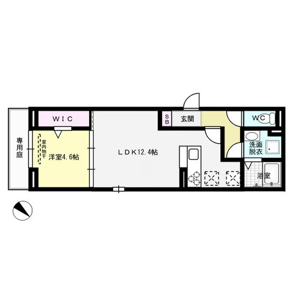 LIBERTY CITY TAKAMIYA 103号室 間取り