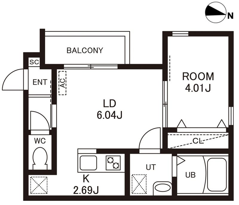（仮称）Cherim竹下Ⅱ 間取り