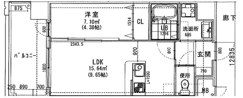 ラシュール・イン大橋Ⅱ 間取り