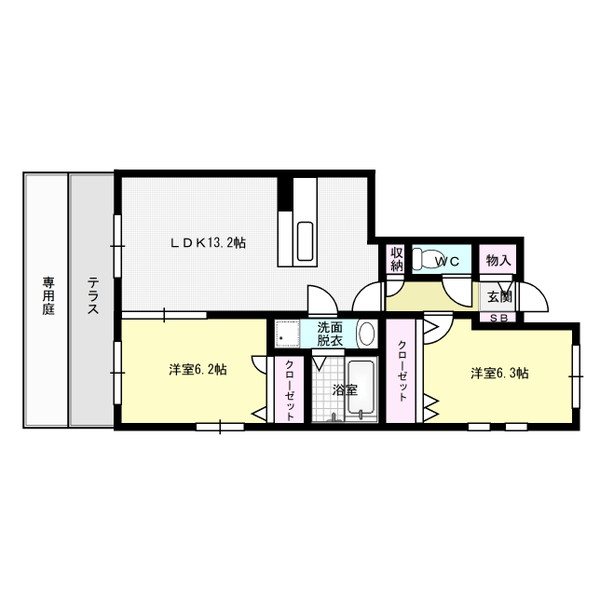 サンライズN 101号室 間取り