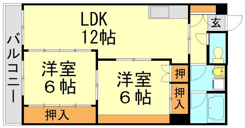 日宝サンセーヌ大橋南 間取り