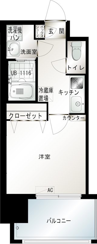 エンクレスト博多駅前Ⅲ 間取り