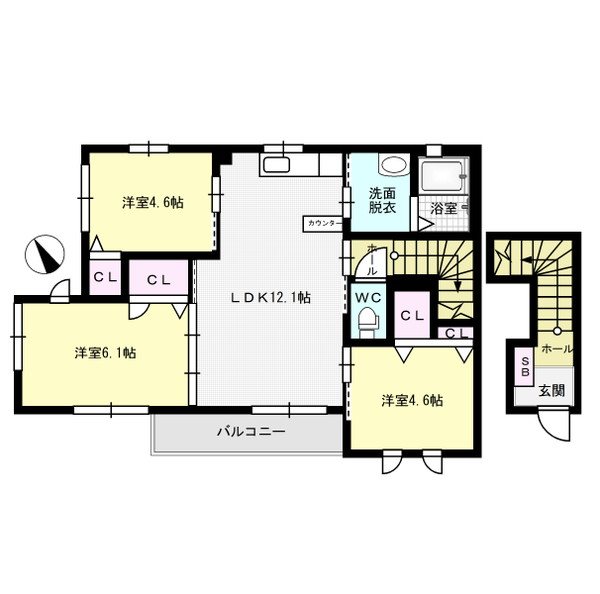 ロズィールコート 201号室 間取り