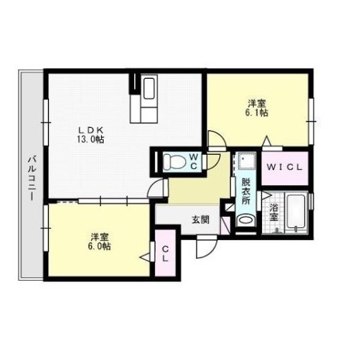 セゾンランタナⅡB棟 間取り