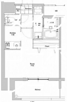 エンクレストベイ天神東Ⅲ  間取り