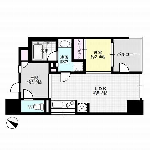 デュオフラッツ西新WEST 間取り