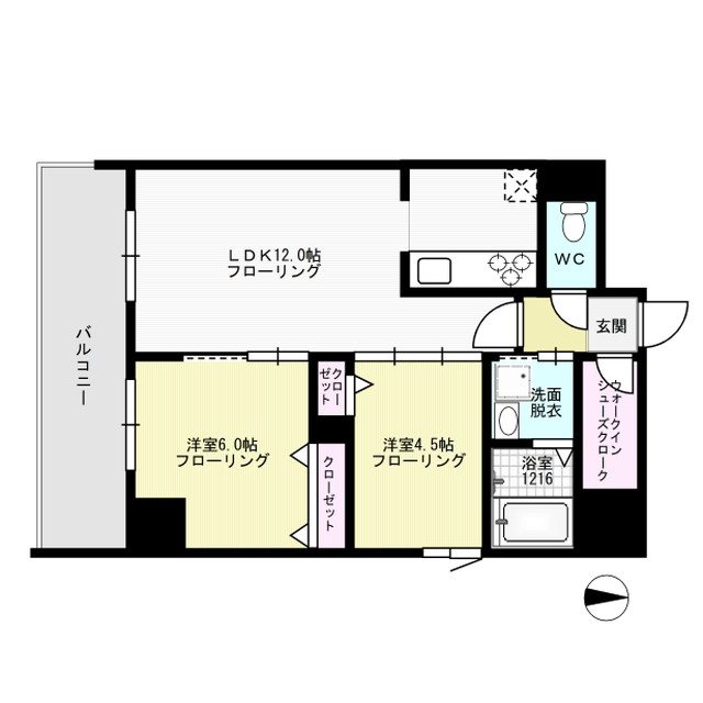 ジェイグランコート大濠公園 間取り