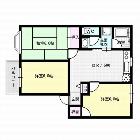 ウイングハイツⅡA棟 間取り