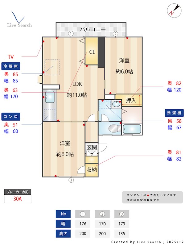 エル松永 201号室 間取り