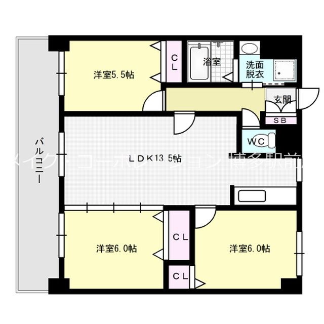 エバーライフ博多駅南 間取り