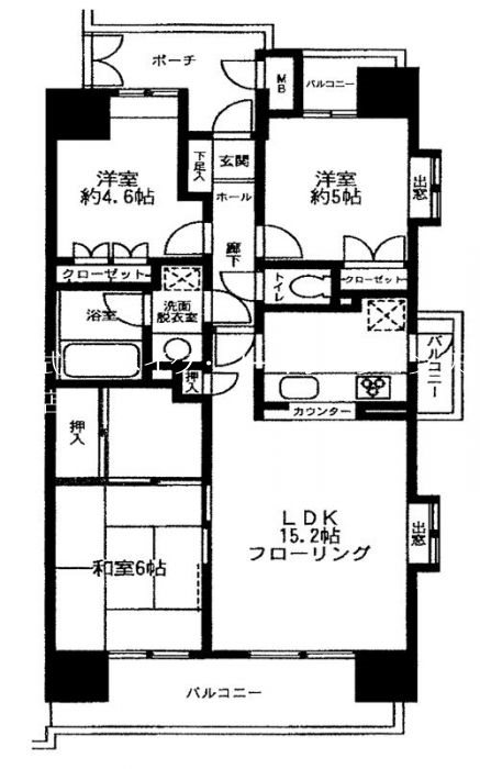 西公園チェリーマンション 間取り