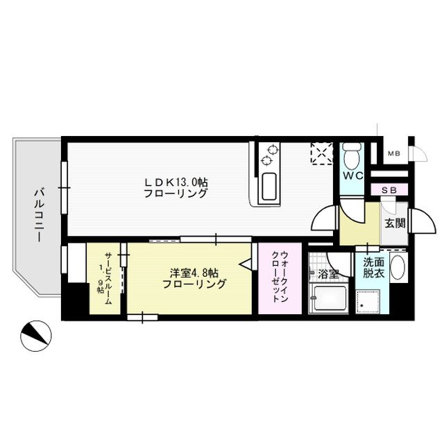 パークアベニューサウンド薬院 301号室 間取り