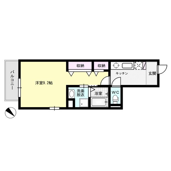 SKN 203号室 間取り